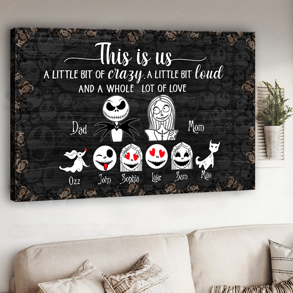 Personalized Nightmare Canvas Art Family Portrait Gift