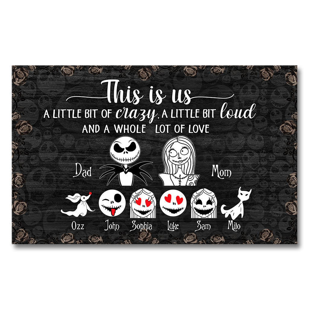 Personalized Nightmare Canvas Art Family Portrait Gift