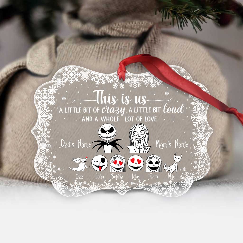 Personalized Transparent Acrylic Ornament Custom Family Name Christmas Gift