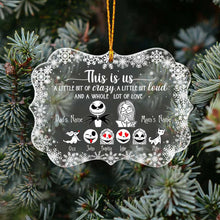 Load image into Gallery viewer, Personalized Transparent Acrylic Ornament Custom Family Name Christmas Gift
