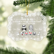 Load image into Gallery viewer, Personalized Transparent Acrylic Ornament Custom Family Name Christmas Gift
