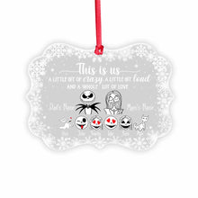 Load image into Gallery viewer, Personalized Transparent Acrylic Ornament Custom Family Name Christmas Gift
