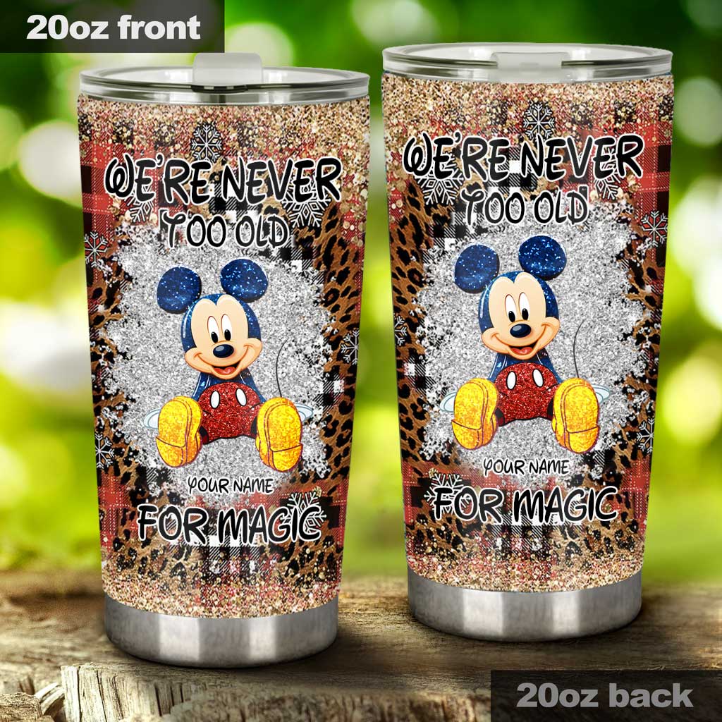 Personalized Christmas Mouse Tumbler Custom Name Gift for Mom