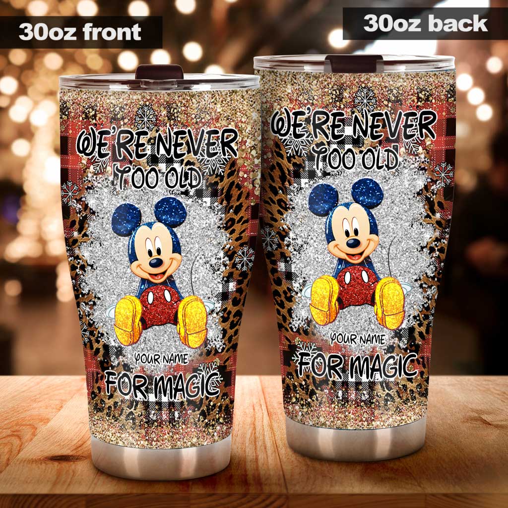 Personalized Christmas Mouse Tumbler Custom Name Gift for Mom