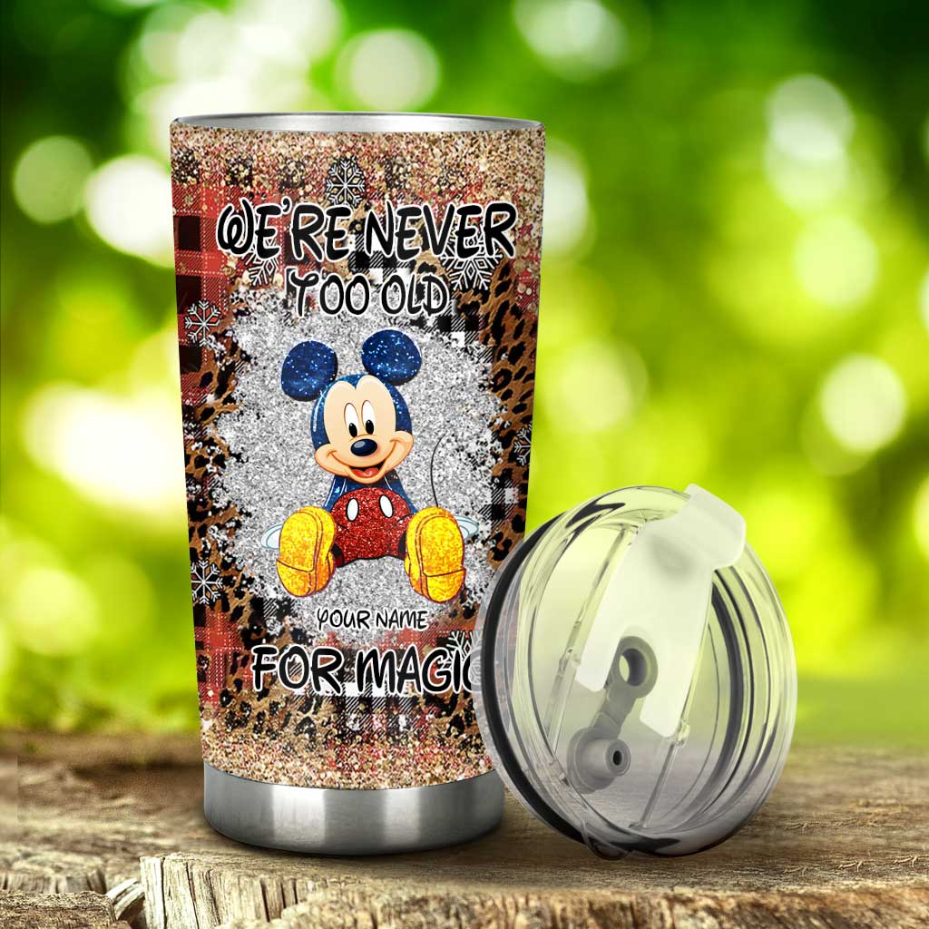 Personalized Christmas Mouse Tumbler Custom Name Gift for Mom