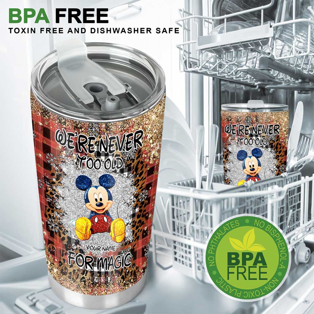 Personalized Christmas Mouse Tumbler Custom Name Gift for Mom