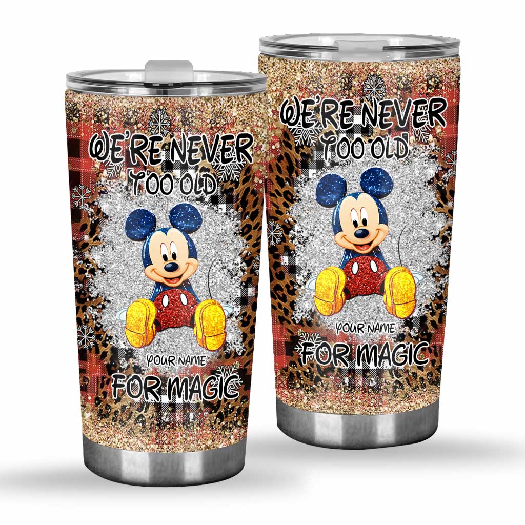 Personalized Christmas Mouse Tumbler Custom Name Gift for Mom