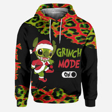 Load image into Gallery viewer, Personalized Grinch Mode Christmas Hoodie &amp; Leggings Set
