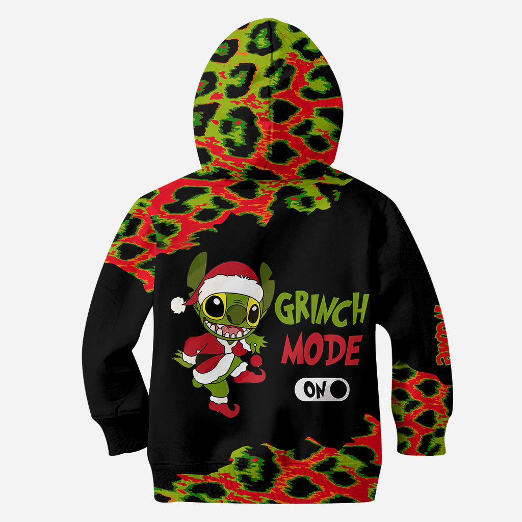 Personalized Grinch Mode Christmas Hoodie & Leggings Set