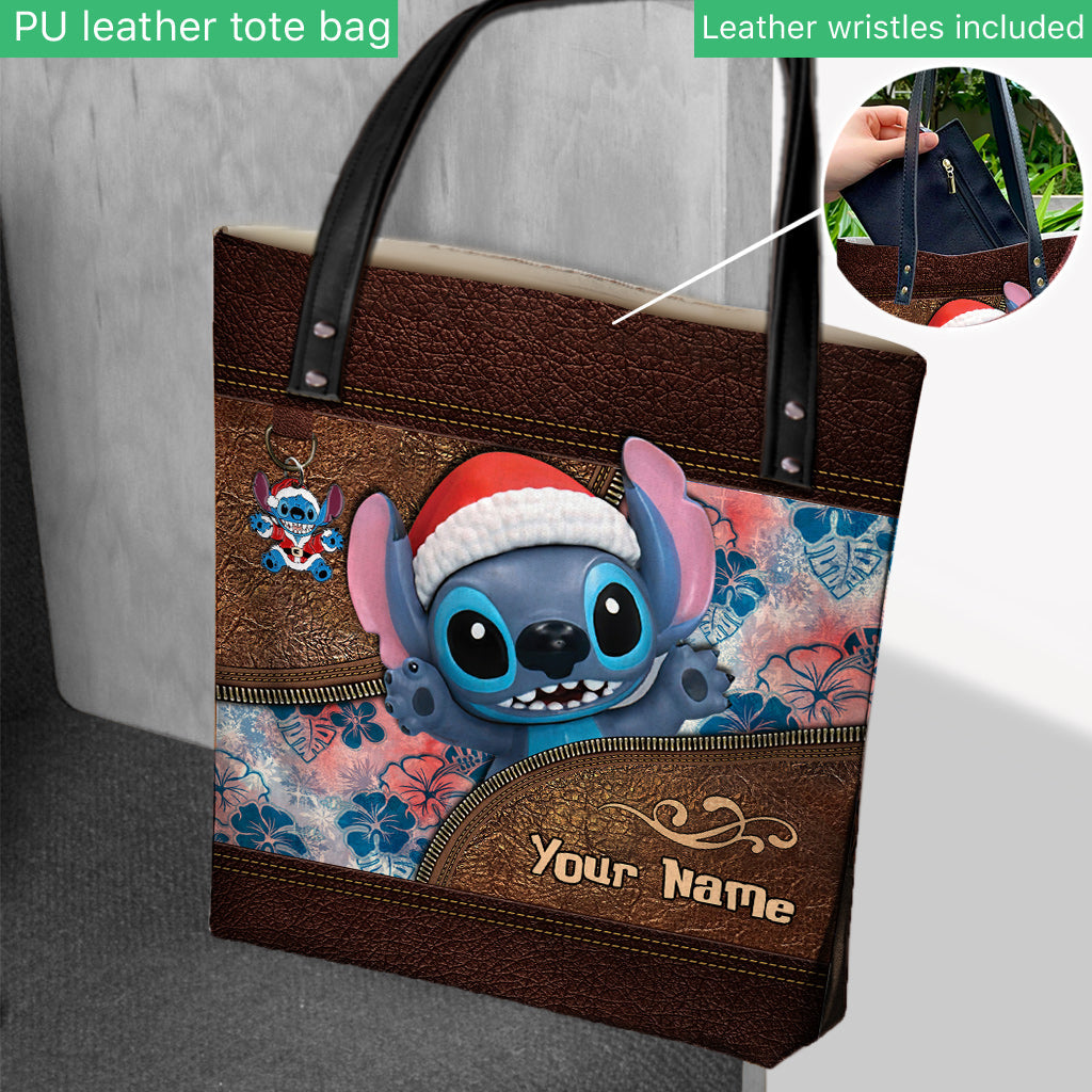 Personalized Ohana Tote Bag with Custom Name for Christmas