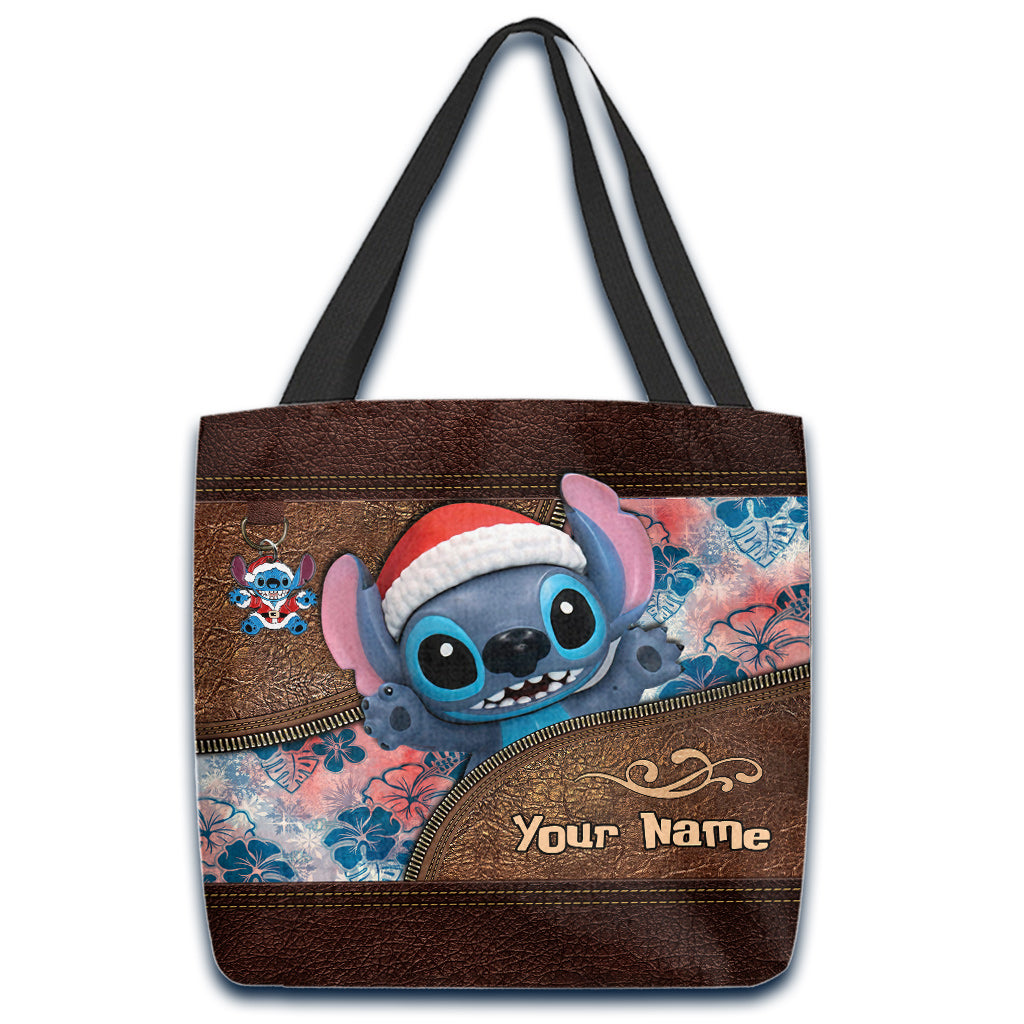 Personalized Ohana Tote Bag with Custom Name for Christmas