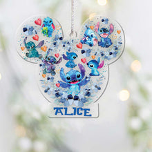 Load image into Gallery viewer, Personalized Christmas Transparent Ornament with Name for Family Gift
