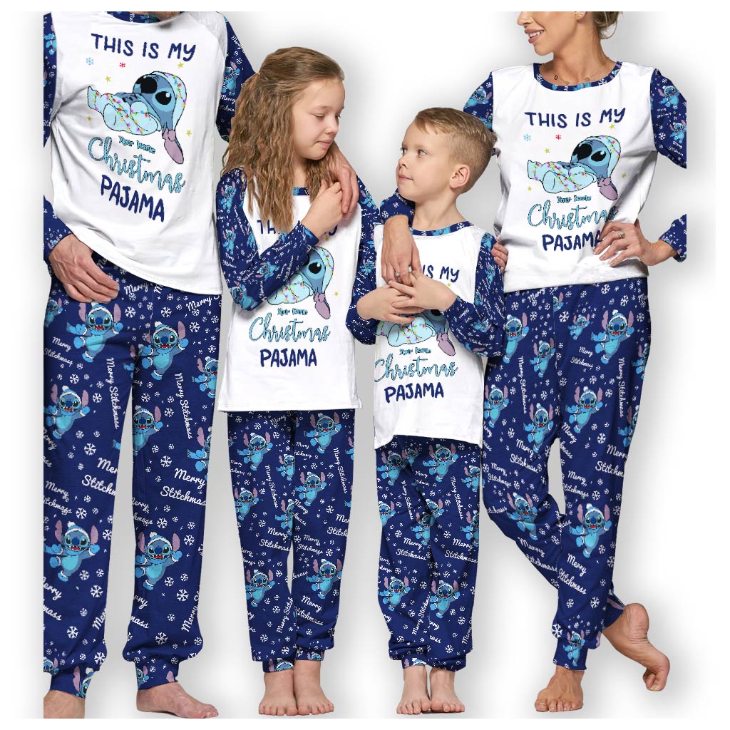Personalized Christmas Pajama Set for Family | Custom Stitch Gift