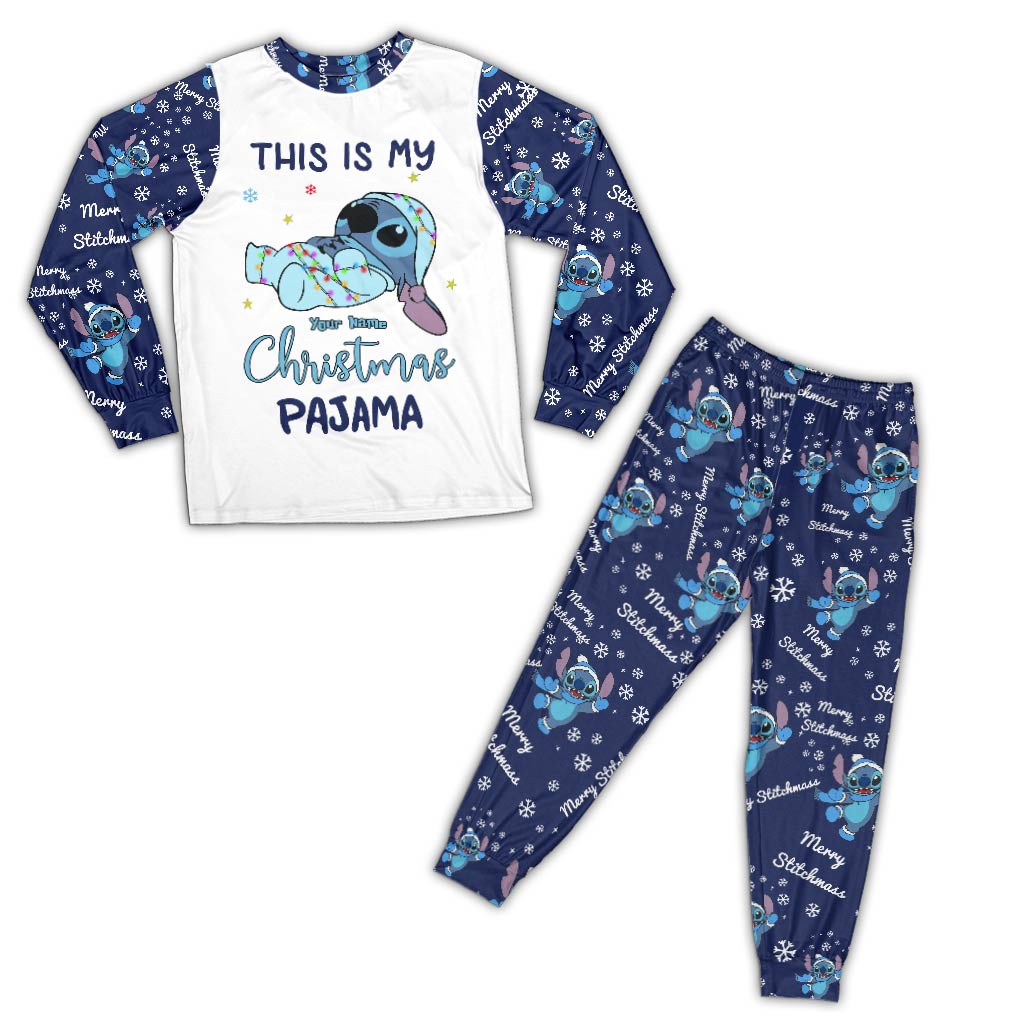 Personalized Christmas Pajama Set for Family | Custom Stitch Gift