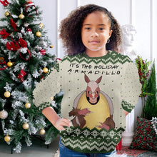 Load image into Gallery viewer, Personalized Holiday Armadillo Christmas Sweater Custom Name Gift
