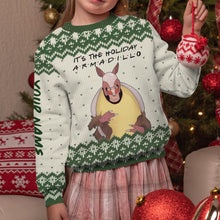 Load image into Gallery viewer, Personalized Holiday Armadillo Christmas Sweater Custom Name Gift
