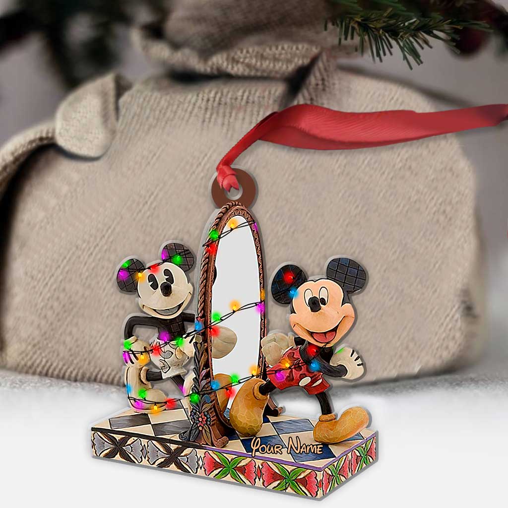 Personalized Christmas Mouse Ornament Custom Name Gift