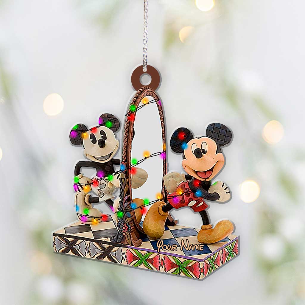 Personalized Christmas Mouse Ornament Custom Name Gift