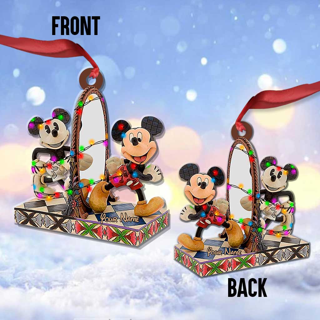 Personalized Christmas Mouse Ornament Custom Name Gift
