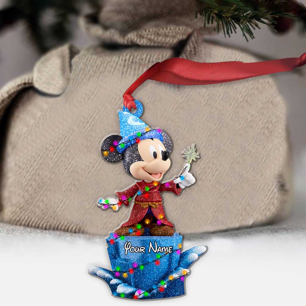 Personalized Christmas Mouse Ornament Custom Name Gift