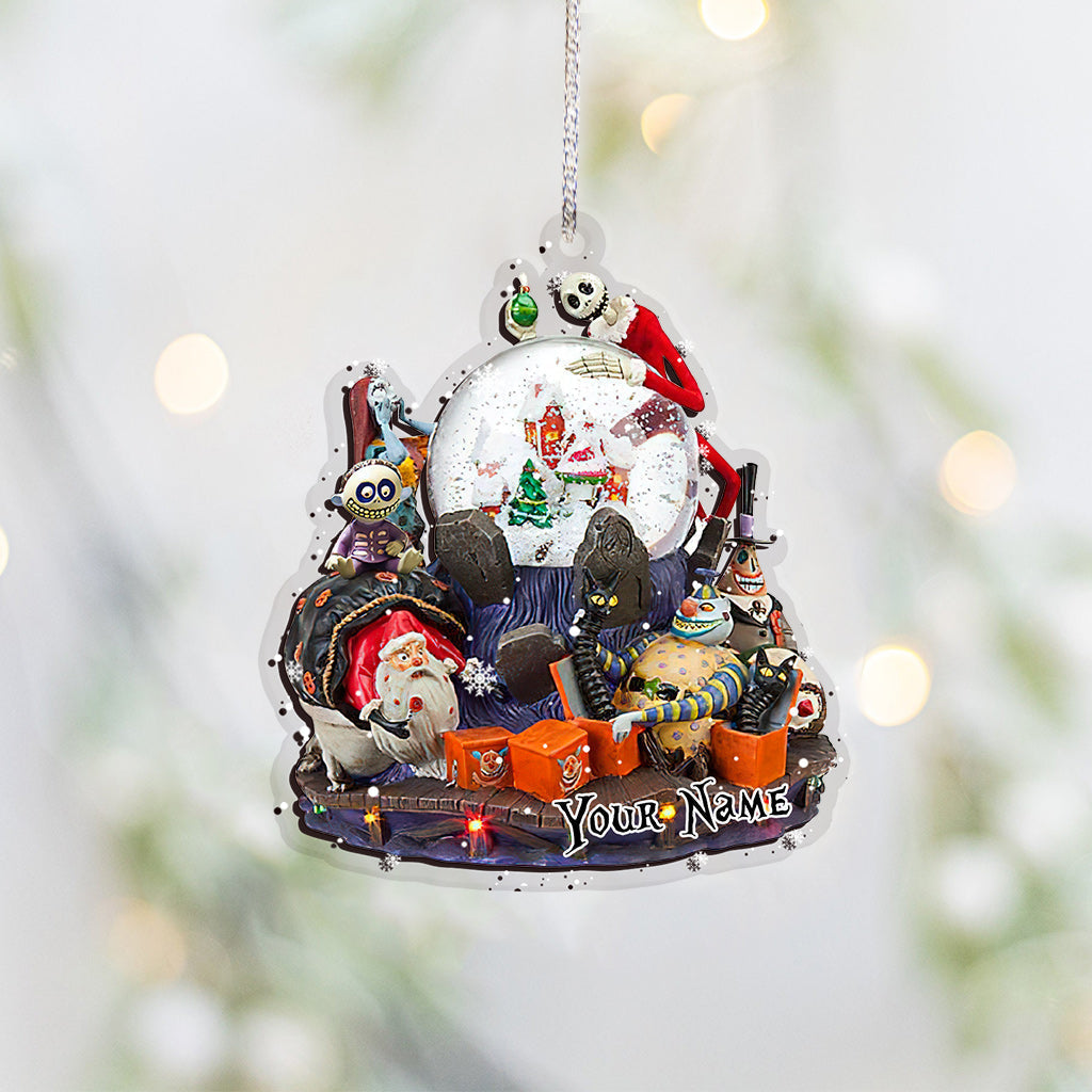 Personalized Nightmare Christmas Transparent Ornament Custom Gift