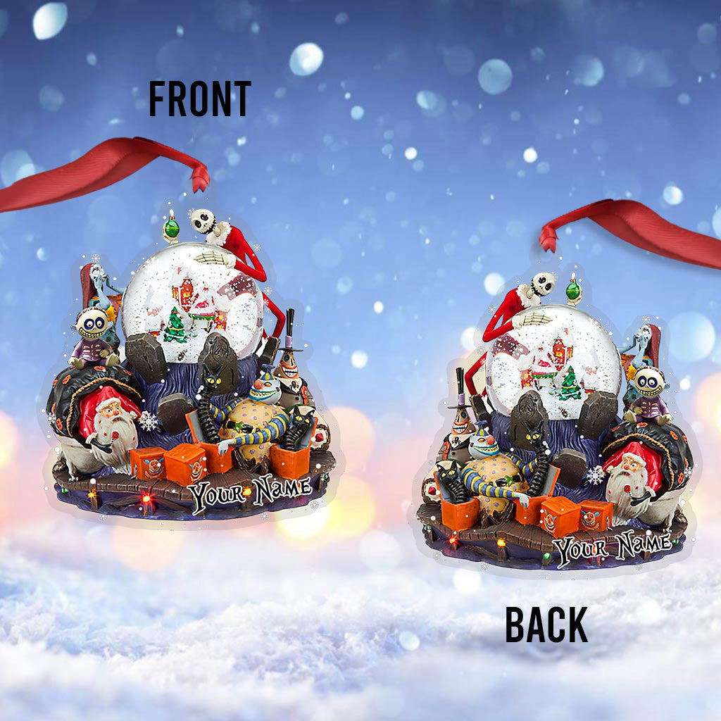 Personalized Nightmare Christmas Transparent Ornament Custom Gift