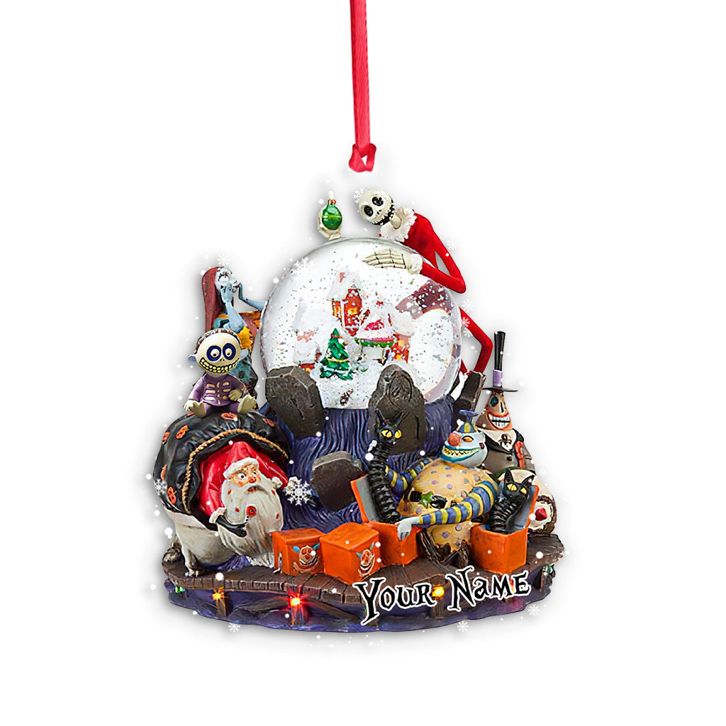 Personalized Nightmare Christmas Transparent Ornament Custom Gift