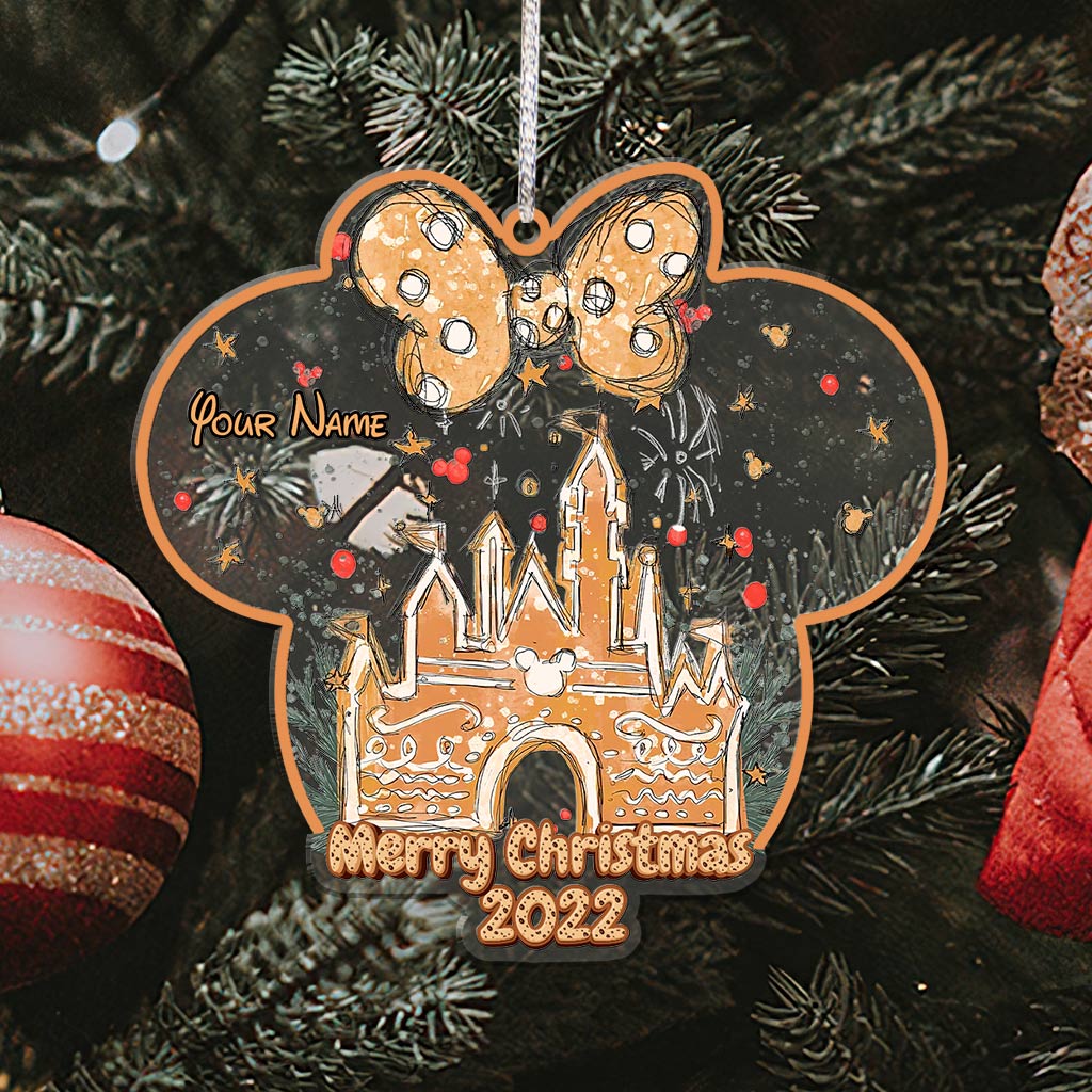 Personalized Acrylic Christmas Mouse Ornament Custom Name Gift