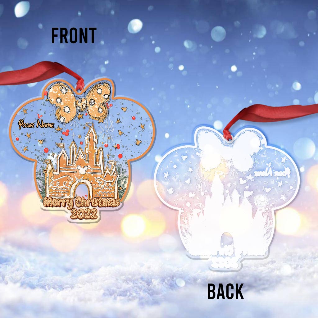 Personalized Acrylic Christmas Mouse Ornament Custom Name Gift