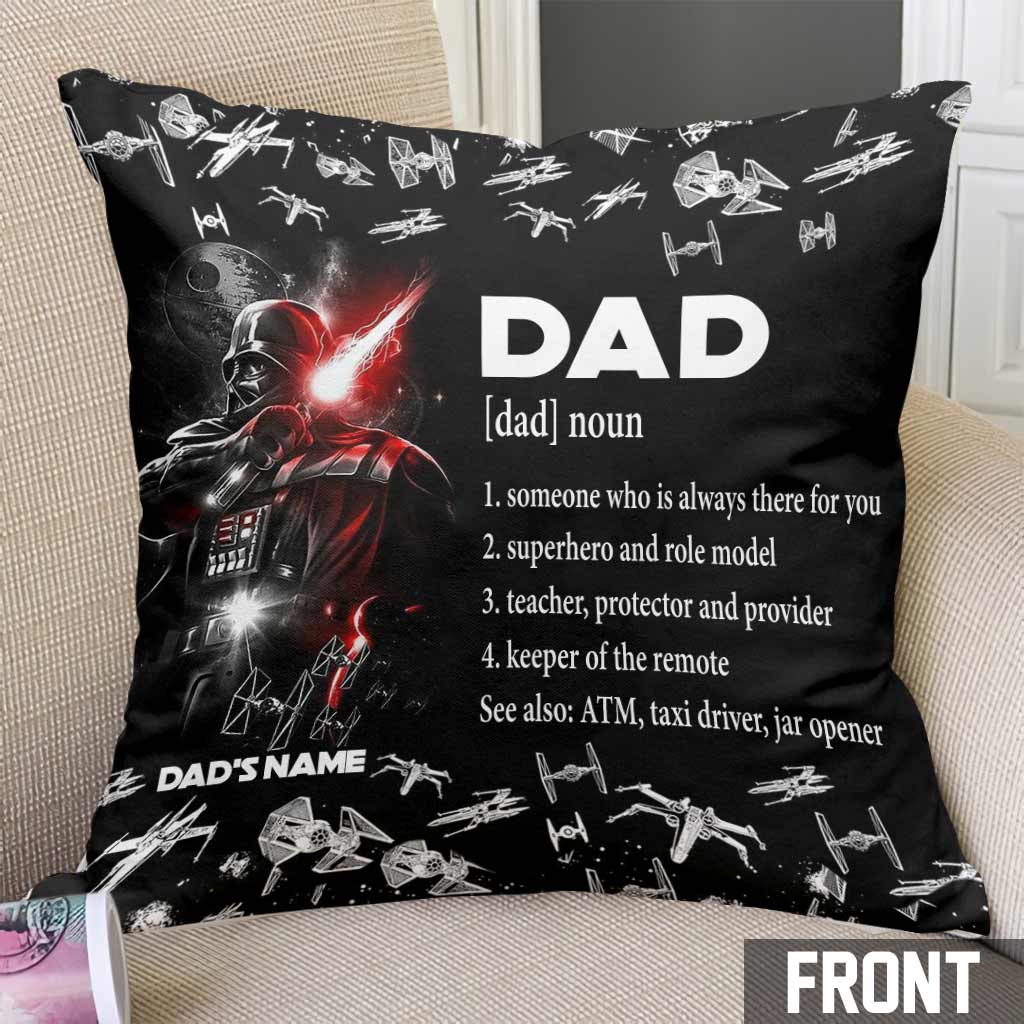 Personalized Darth Vader Throw Pillow Gift for Dad