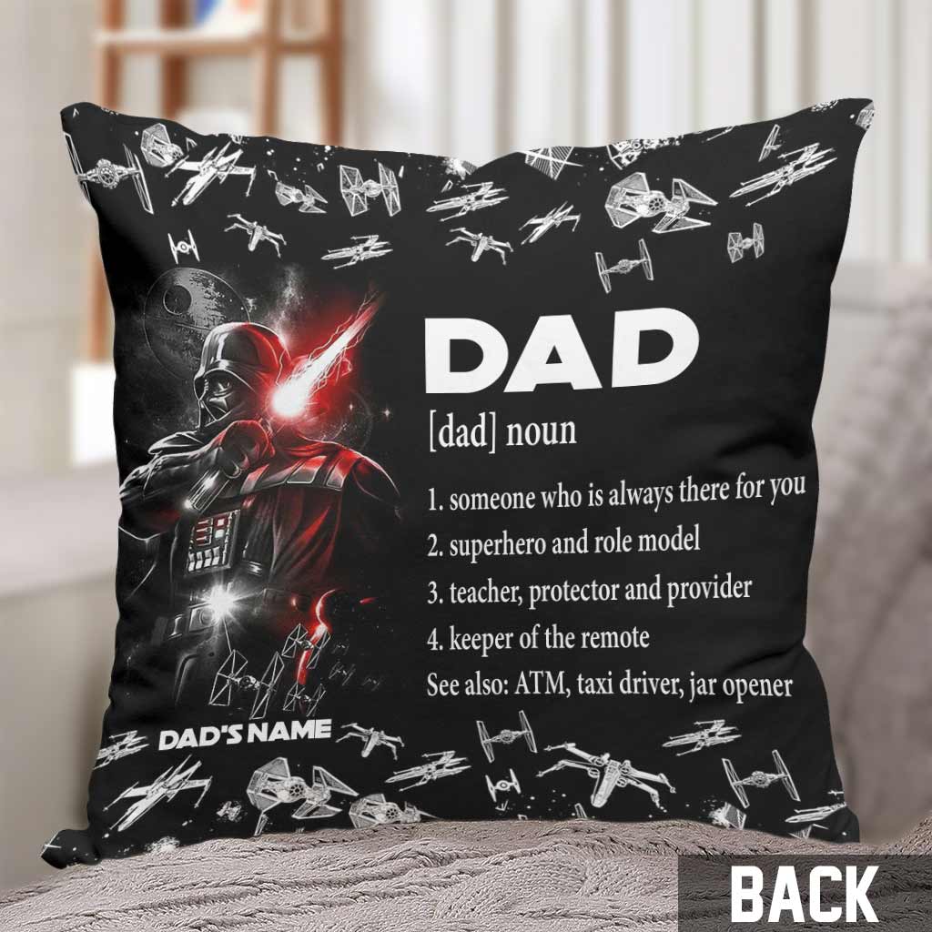 Personalized Darth Vader Throw Pillow Gift for Dad