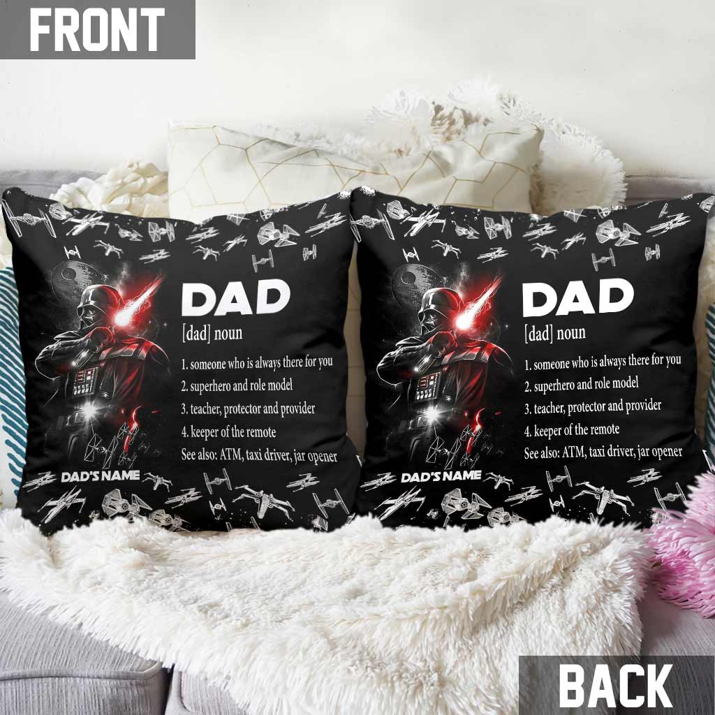 Personalized Darth Vader Throw Pillow Gift for Dad