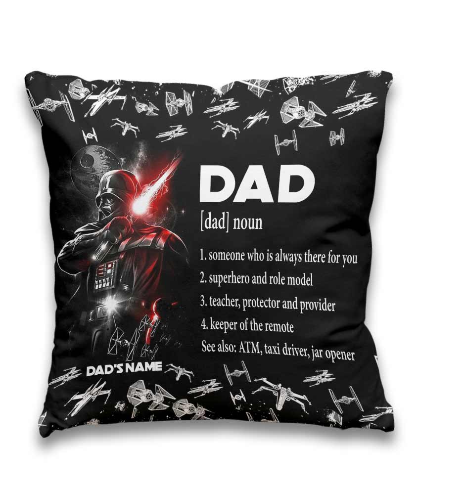 Personalized Darth Vader Throw Pillow Gift for Dad
