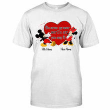 Load image into Gallery viewer, Personalized Couple Mouse T-shirt &amp; Hoodie with Names Gift
