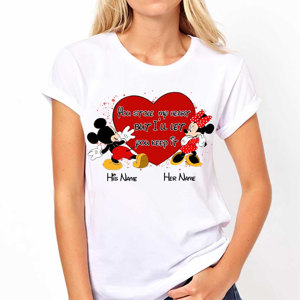 Personalized Couple Mouse T-shirt & Hoodie with Names Gift