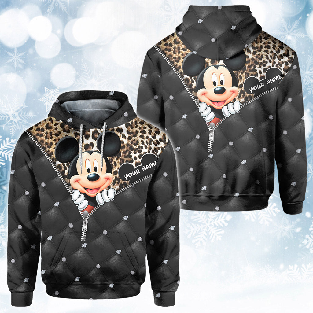 Personalized Mickey Mouse Hoodie All Over Print Gift for Kids