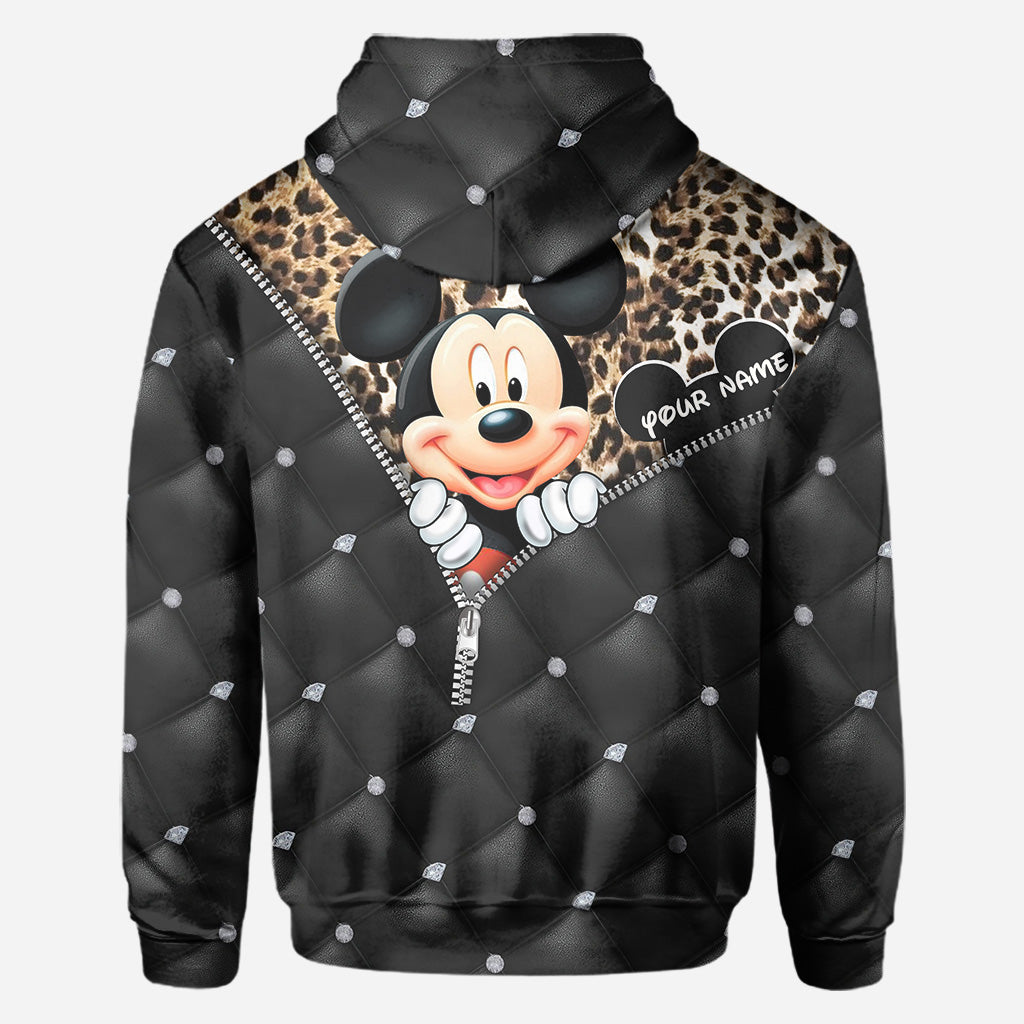 Personalized Mickey Mouse Hoodie All Over Print Gift for Kids