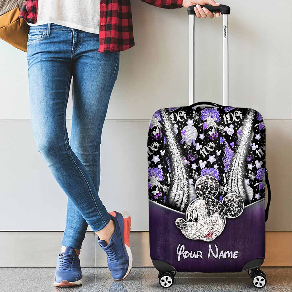 Personalized Mickey Mouse Luggage Cover Custom Name Travel Gift