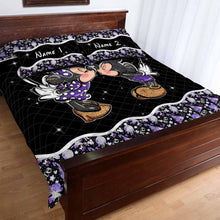 Load image into Gallery viewer, Personalized Mouse Quilt Set Custom Name Gift for Couples

