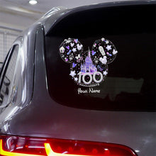 Load image into Gallery viewer, Personalized 100th Anniversary Mouse Decal Custom Name Decorative Sticker for Car, Laptop, Wall
