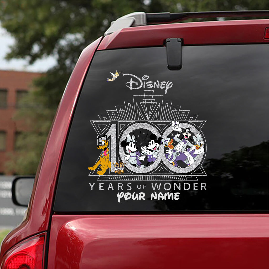 Personalized Disney 100 Years of Wonder Decal for Cars & Laptops
