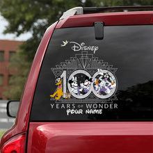 Load image into Gallery viewer, Personalized Disney 100 Years of Wonder Decal for Cars &amp; Laptops
