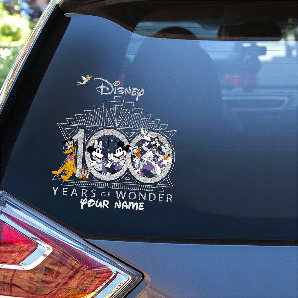 Personalized Disney 100 Years of Wonder Decal for Cars & Laptops