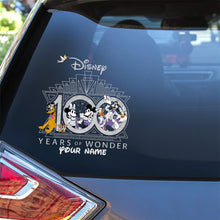 Load image into Gallery viewer, Personalized Disney 100 Years of Wonder Decal for Cars &amp; Laptops
