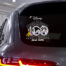 Load image into Gallery viewer, Personalized Disney 100 Years of Wonder Decal for Cars &amp; Laptops
