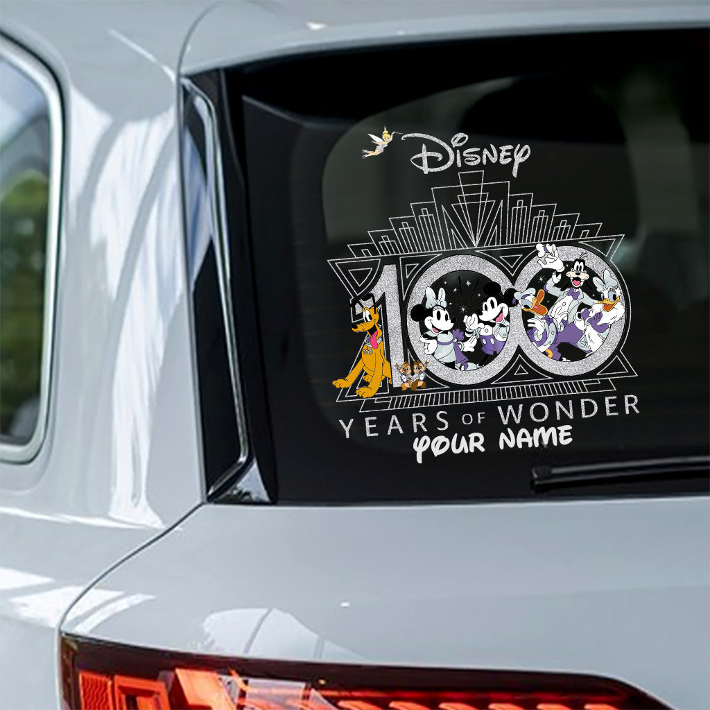 Personalized Disney 100 Years of Wonder Decal for Cars & Laptops