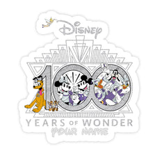 Load image into Gallery viewer, Personalized Disney 100 Years of Wonder Decal for Cars &amp; Laptops
