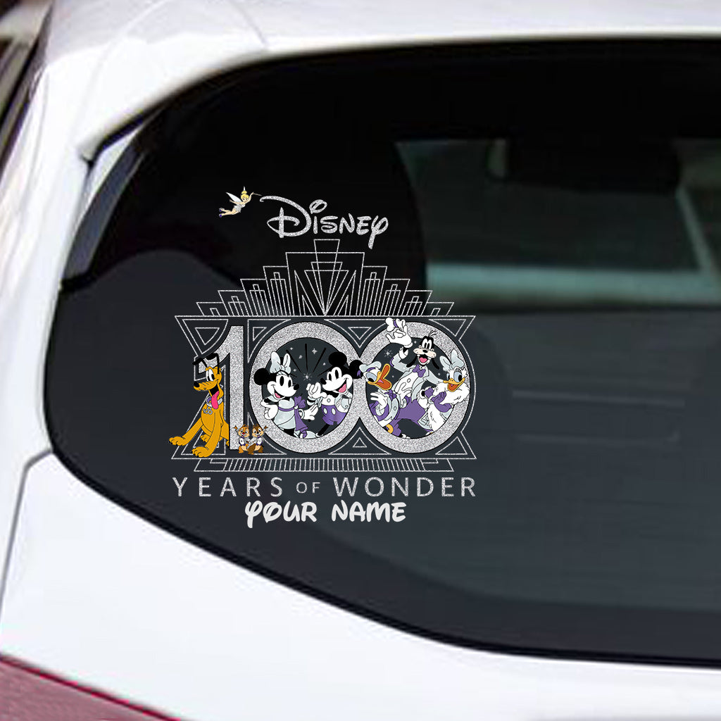 Personalized Disney 100 Years of Wonder Decal for Cars & Laptops