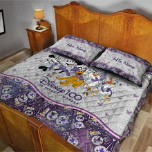 Load image into Gallery viewer, Personalized Disney 100 Years Quilt Set with Custom Names for Kids
