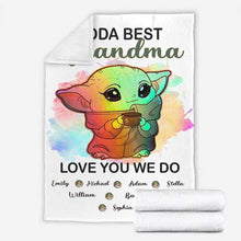 Load image into Gallery viewer, Personalized Yoda Best Grandma Blanket with Custom Names Gift
